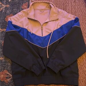 Free People Blue and Beige windbreaker